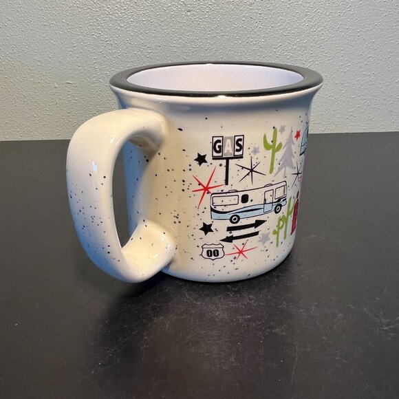 CAMP CASUAL Wanderlust Camping Style Mug w/ Retro Camping Road Trip Scenes - Picture 7 of 10